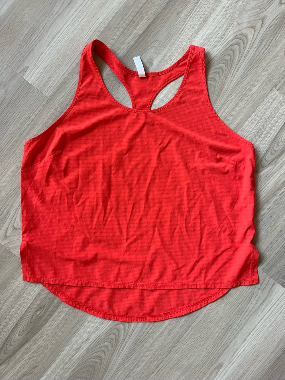 Athleta Red Racerback Tank Top with Scoop Hem